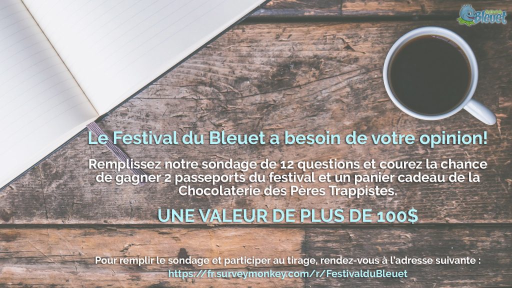 Festival du Bleuet - Sondage
